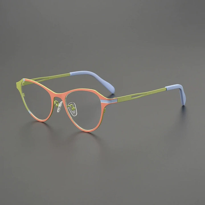 Gatenac Unisex Full Rim Brow Line Oval Titanium Eyeglasses G85878