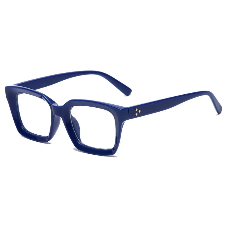 Kocolior Unisex Full Rim Square Acetate Hyperopic Reading Glasses 4913 Reading Glasses Kocolior Blue China 0