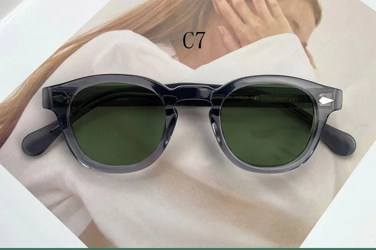 Yujo Women's Full Rim Oval Square Acetate Polarized Sunglasses Y4638 Sunglasses Yujo C7 CHINA