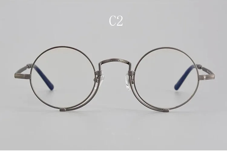Yujo Unisex Full Rim Round Titanium Eyeglasses 4527 Full Rim Yujo C2 CHINA