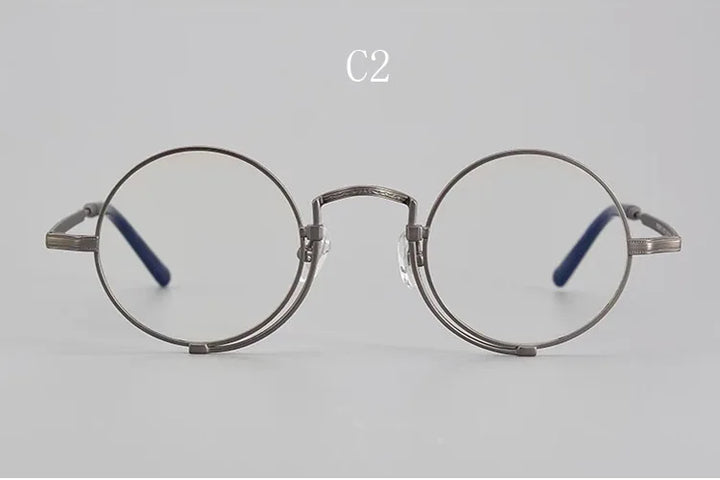 Yujo Unisex Full Rim Round Titanium Eyeglasses 4527 Full Rim Yujo C2 CHINA