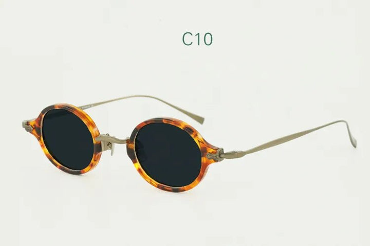 Yujo Unisex Full Rim Small Oval Acetate Titanium Eyeglasses Or Sunglasses 3740 Full Rim Yujo C10 China 