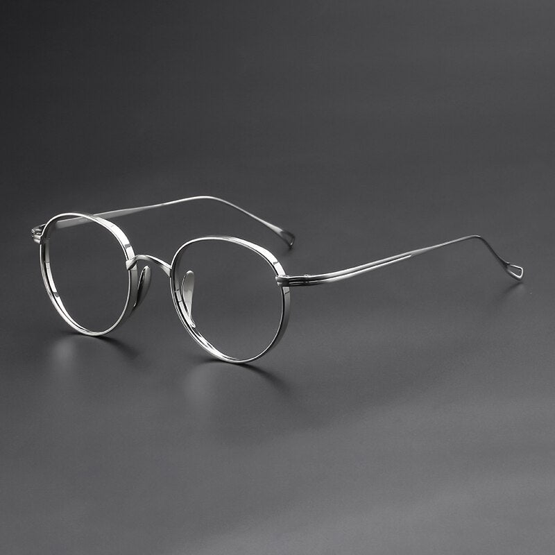Oveliness Unisex Full Rim Round Titanium Eyeglasses 10518 Full Rim Oveliness