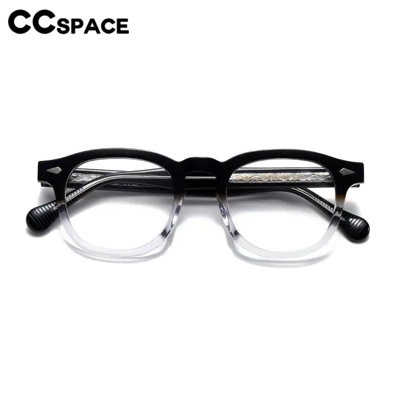 CCspace Unisex Full Rim Square Acetate Eyeglasses 57314 Full Rim CCspace