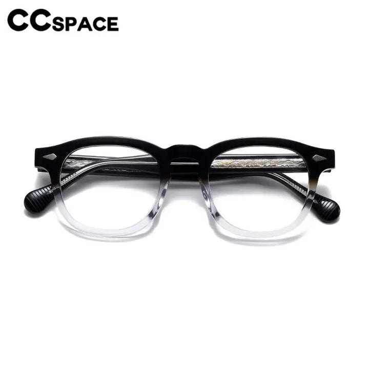 CCspace Unisex Full Rim Square Acetate Eyeglasses 57314 Full Rim CCspace