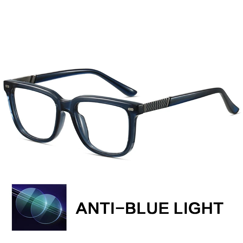 Gatenac Unisex Full Rim Square Tr 90 Titanium Reading Glasses G84006