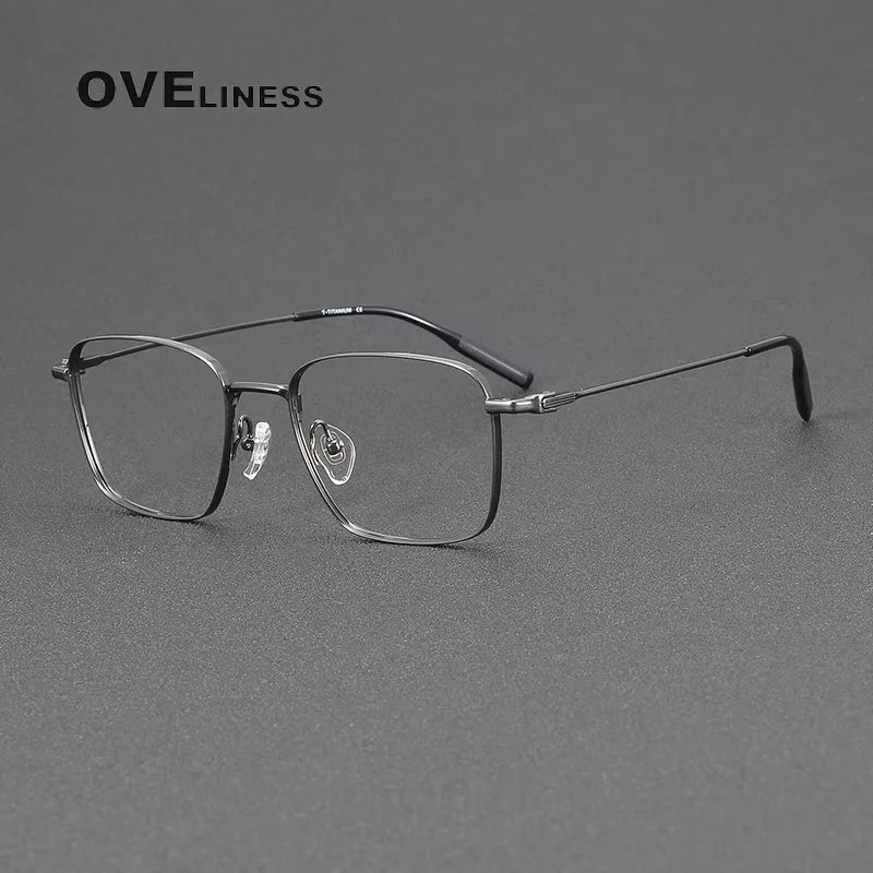 Oveliness Unisex Full Rim Square Titanium Eyeglasses 81026