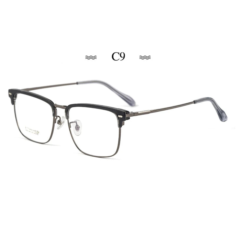 Hotochki Mens Full Rim Browline Square Alloy Eyeglasses 2320bj Full Rim Hotochki C9  