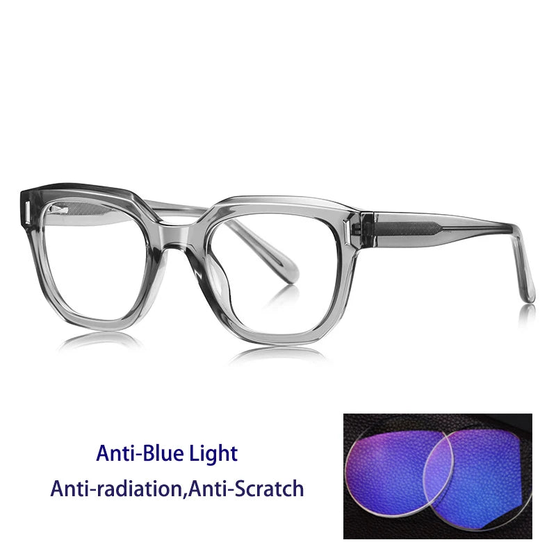 Kocolior Unisex Full Rim Square Tr 90 Alloy Reading Glasses 78009