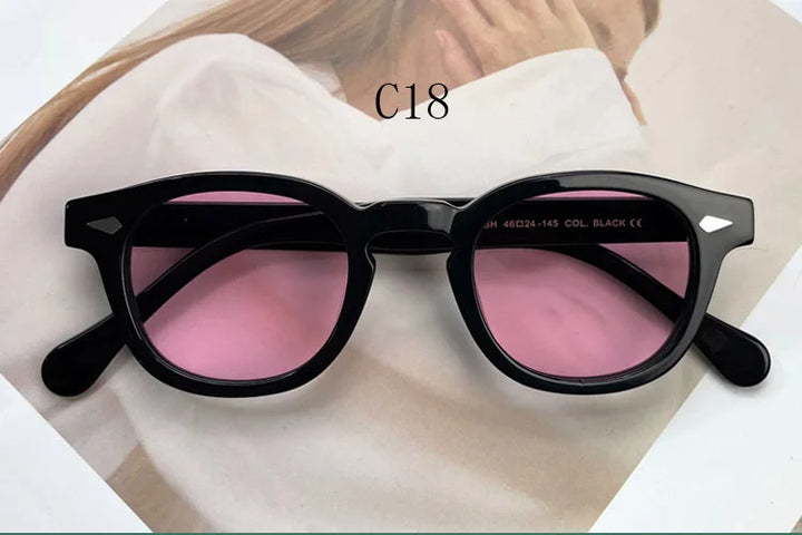 Yujo Women's Full Rim Oval Square Acetate Polarized Sunglasses Y4638 Sunglasses Yujo C18 CHINA