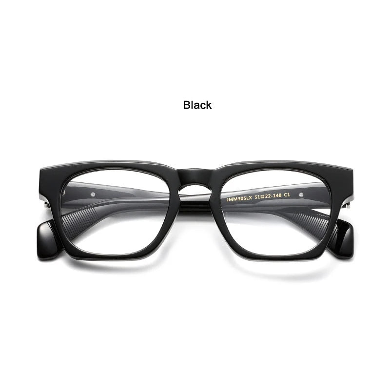 Muzz Men's Full Rim Square Brow Line Thick Acetate Eyeglasses 817305