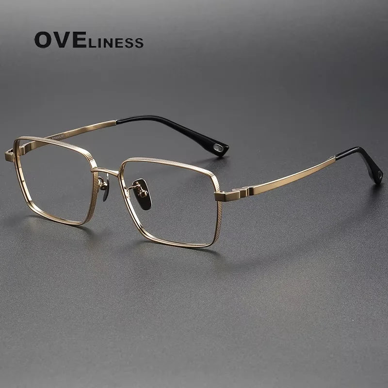 Oveliness Women's Full Rim Polygon Square Titanium Eyeglasses 80927