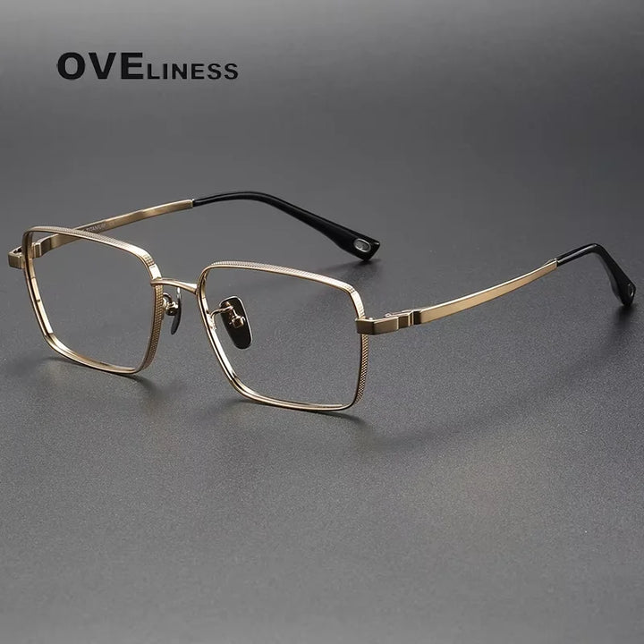 Oveliness Women's Full Rim Polygon Square Titanium Eyeglasses 80927