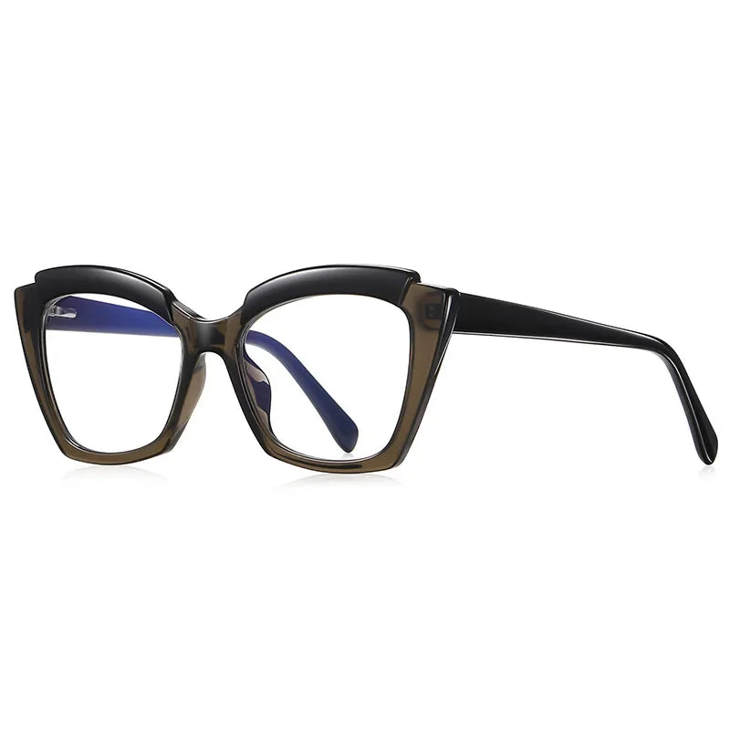 Hotony Unisex Full Rim Square Cat Eye Tr 90 PC Eyeglasses 212299