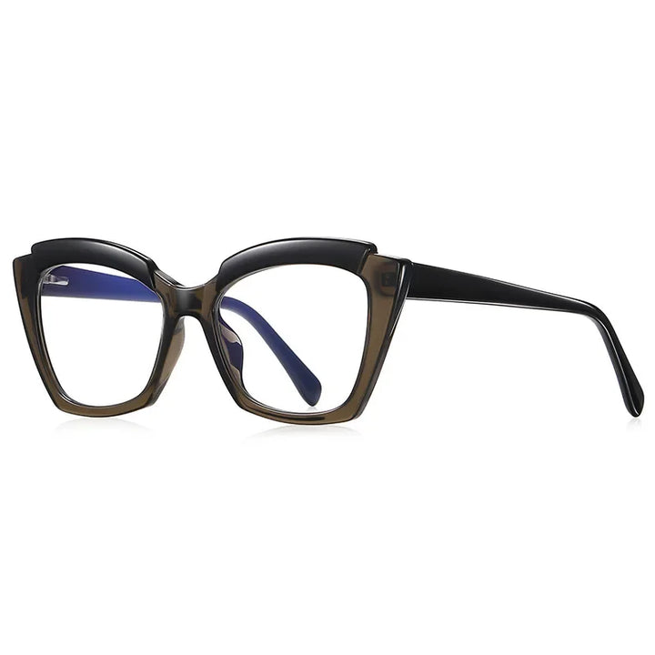 Hotony Unisex Full Rim Square Cat Eye Tr 90 PC Eyeglasses 212299