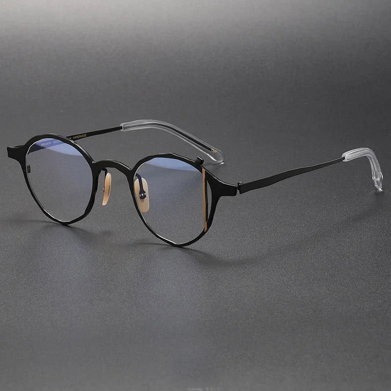 Muzz Women's Full Rim Oval Round Titanium Eyeglasses 410074