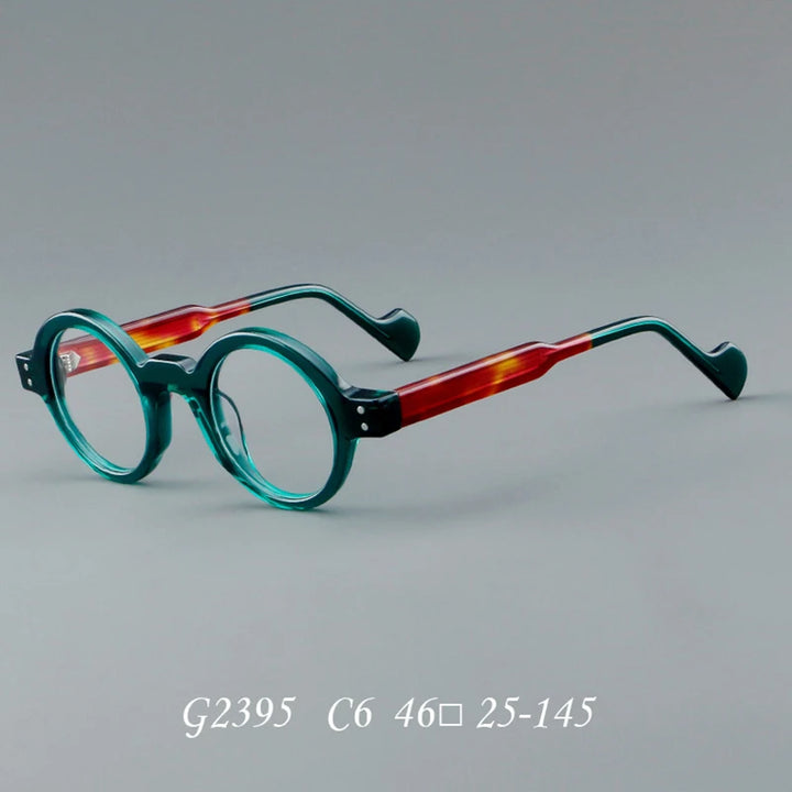 Nobler Unisex Full Rim Round  Thick Temple Acetate Eyeglasses 2395 Full Rim Nobler C6