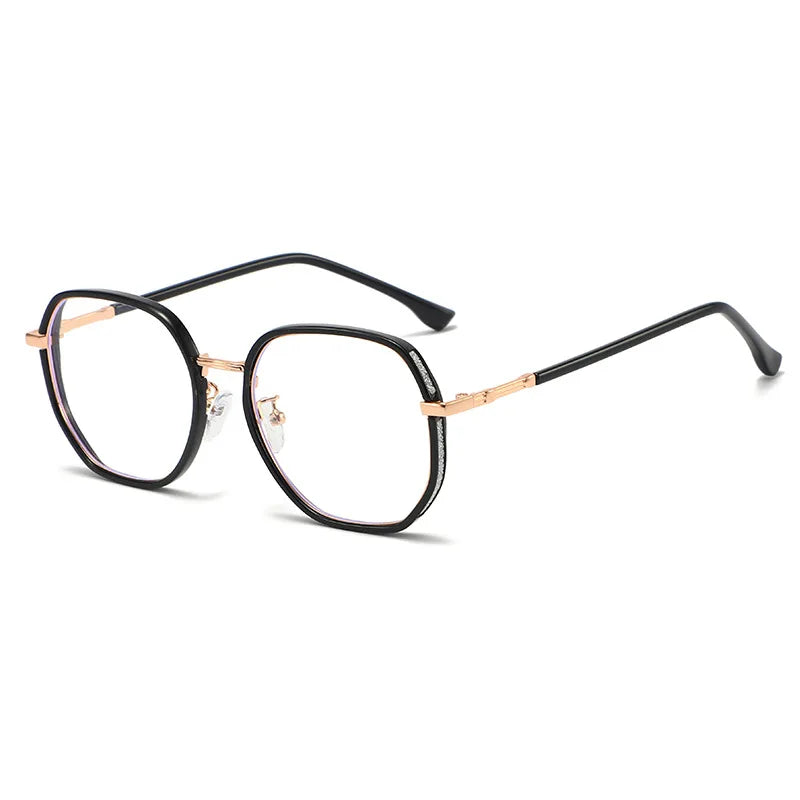 Zirosat Women's Full Rim Polygon Oval Tr 90 Titanium Eyeglasses 8880