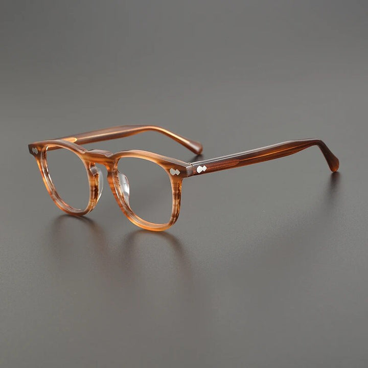 Gatenac Unisex Full Rim Square Acetate Eyeglasses Gxyj1142 Full Rim Gatenac Tortoiseshell