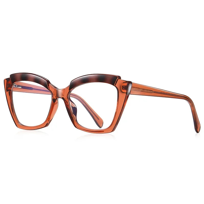 Hotony Unisex Full Rim Square Cat Eye Tr 90 PC Eyeglasses 212299