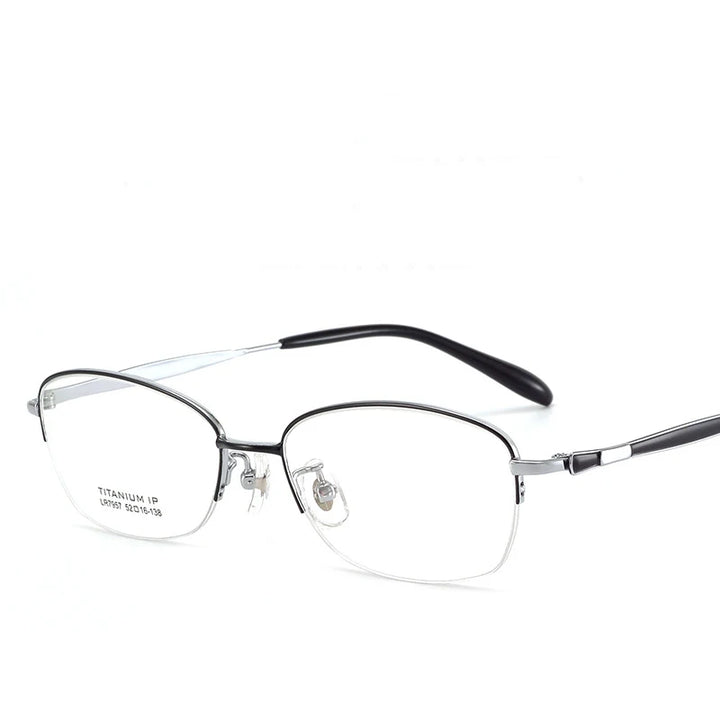 Bclear Women's Semi Rim Oval Titanium Eyeglasses 7957 Full Rim Bclear