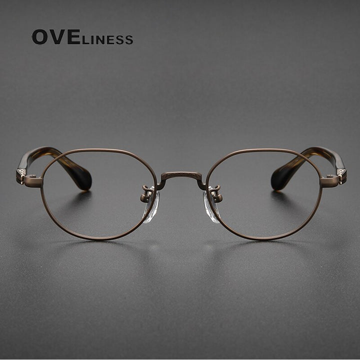 Oveliness Unisex Full Rim Square Acetate Titanium Eyeglasses Ks140 Full Rim Oveliness