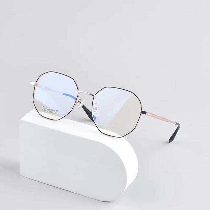 Secg Unisex Youth's Full Rim Polygon Titanium Eyeglasses 0241 Full Rim Secg