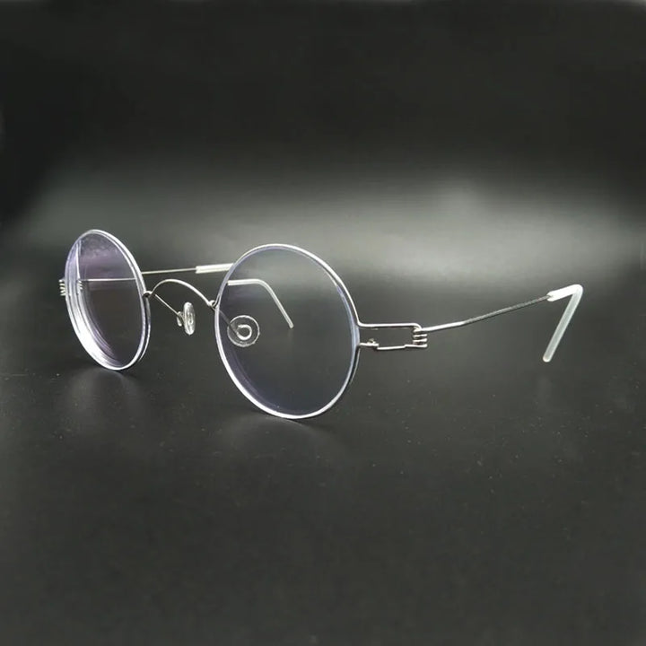 Yujo Unisex Full Rim Round Stainless Steel Custom Eyeglasses Y3030 Full Rim Yujo