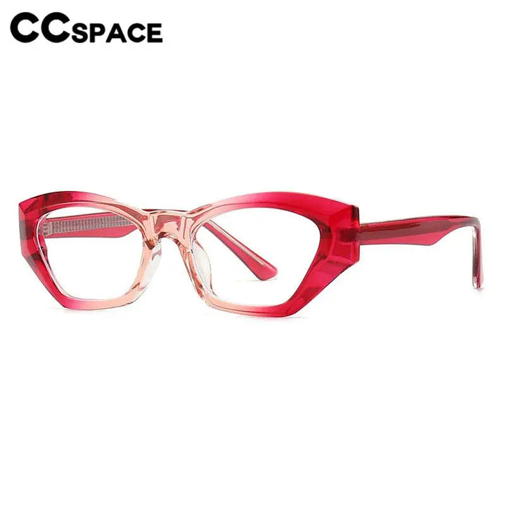 CCspace Unisex Full Rim Cat Eye Tr 90 Titanium Eyeglasses 56842 Full Rim CCspace