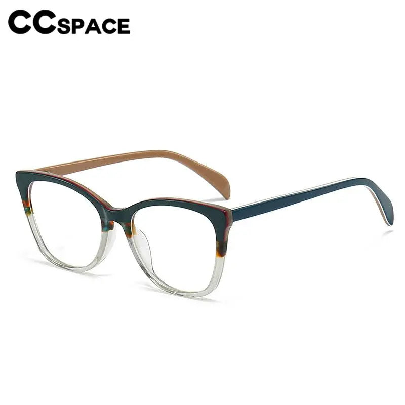 CCspace Unisex Full Rim Square Acetate Eyeglasses 56941 Full Rim CCspace