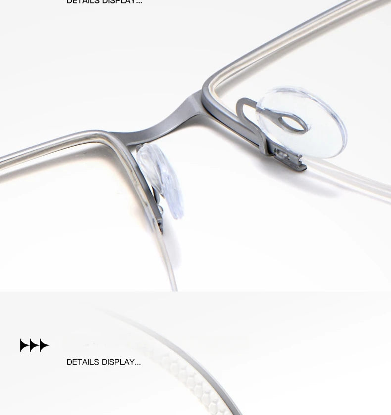 Yimaruli Unisex Semi Rim IP Titanium Square Eyeglasses 122As Semi Rim Yimaruili Eyeglasses