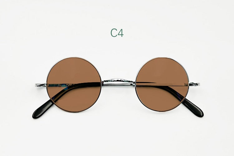 Yujo Unisex Full Rim Small 42mm Round Titanium Polarized Sunglasses Sunglasses Yujo C4 China