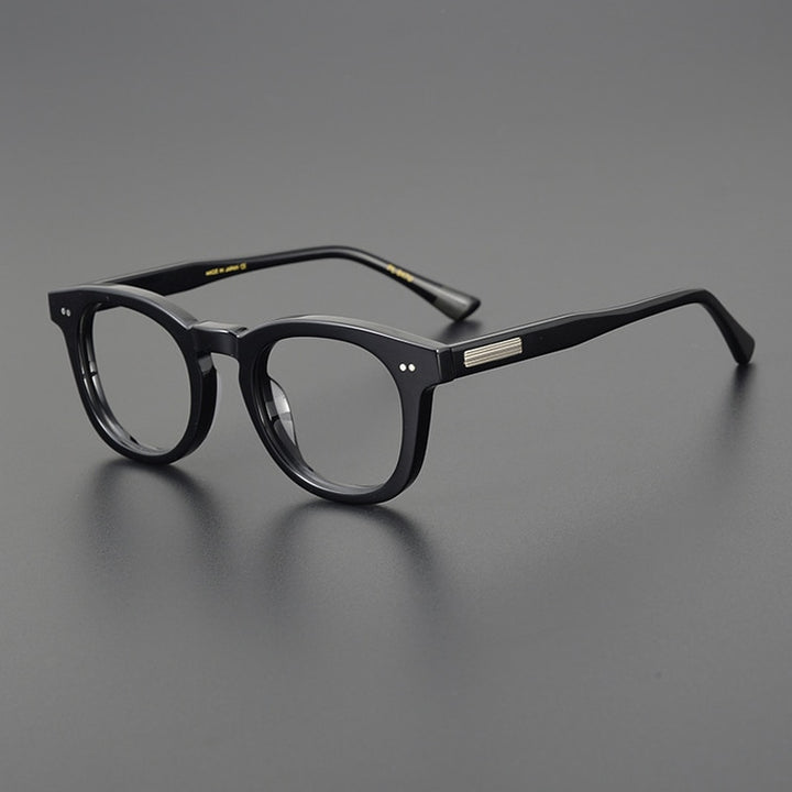 Gatenac Unisex Full Rim Square Round Acetate Eyeglasses Gxyj1078 Full Rim Gatenac