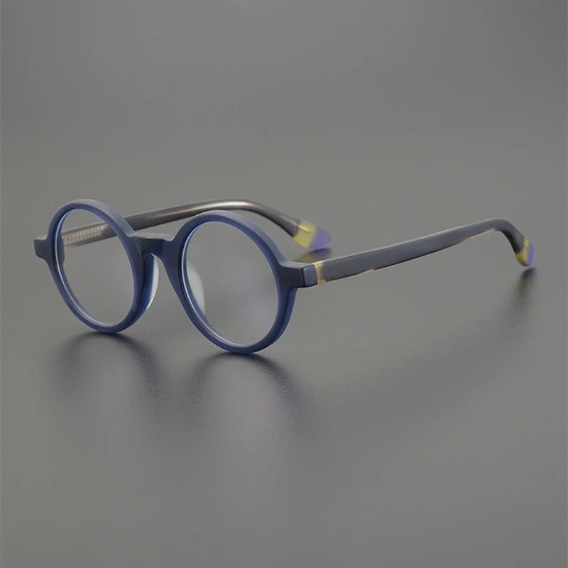 Nobler Unisex Full Rim Round Frosted Acetate Eyeglasses 19270 Full Rim Nobler C4