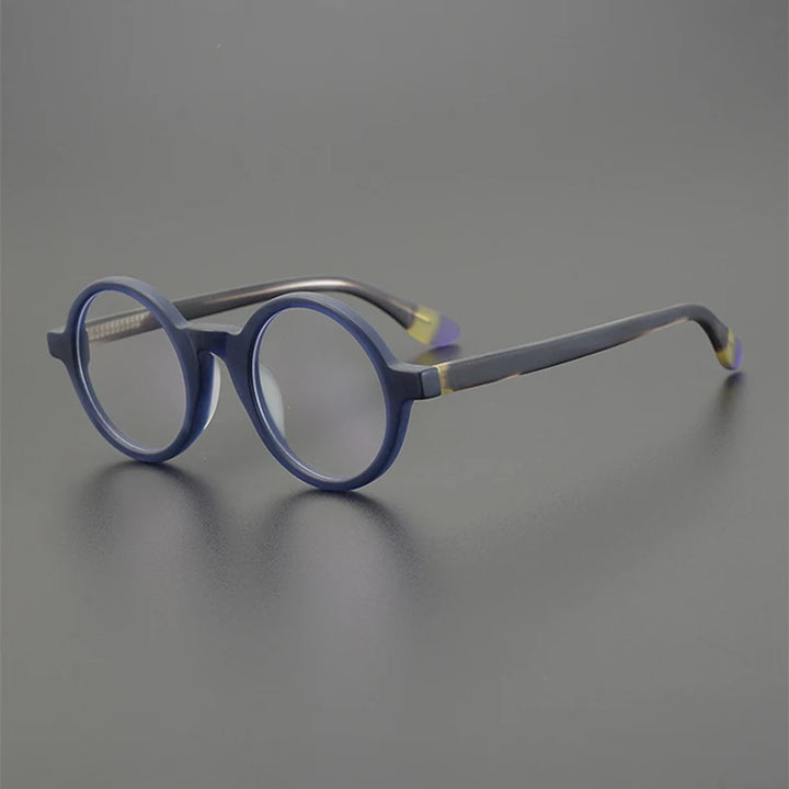Nobler Unisex Full Rim Round Frosted Acetate Eyeglasses 19270 Full Rim Nobler C4