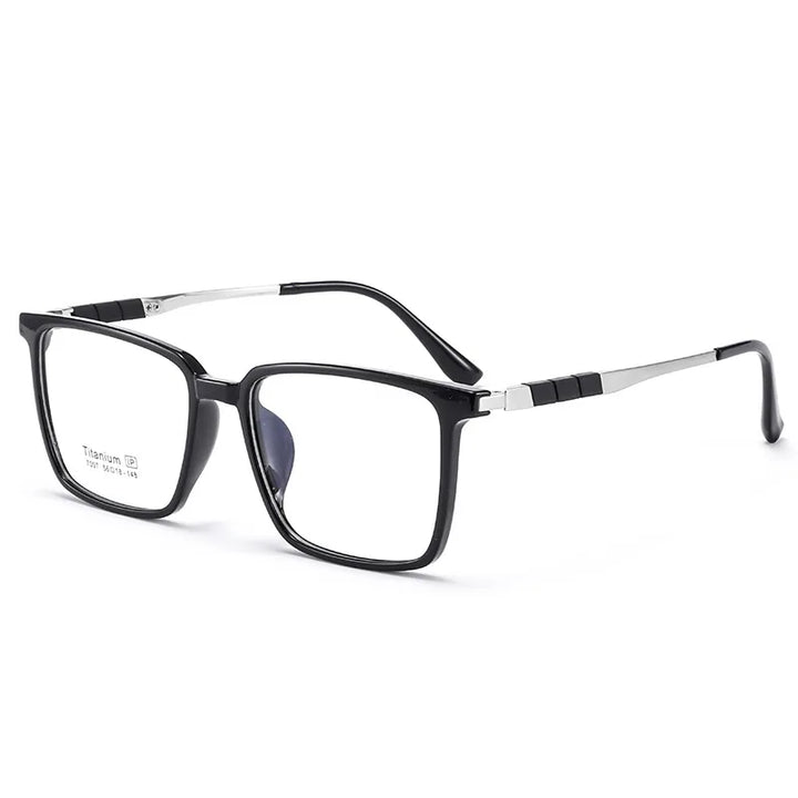 Xbora Unisex Full Rim Square Tr 90 Titanium Eyeglasses 7007