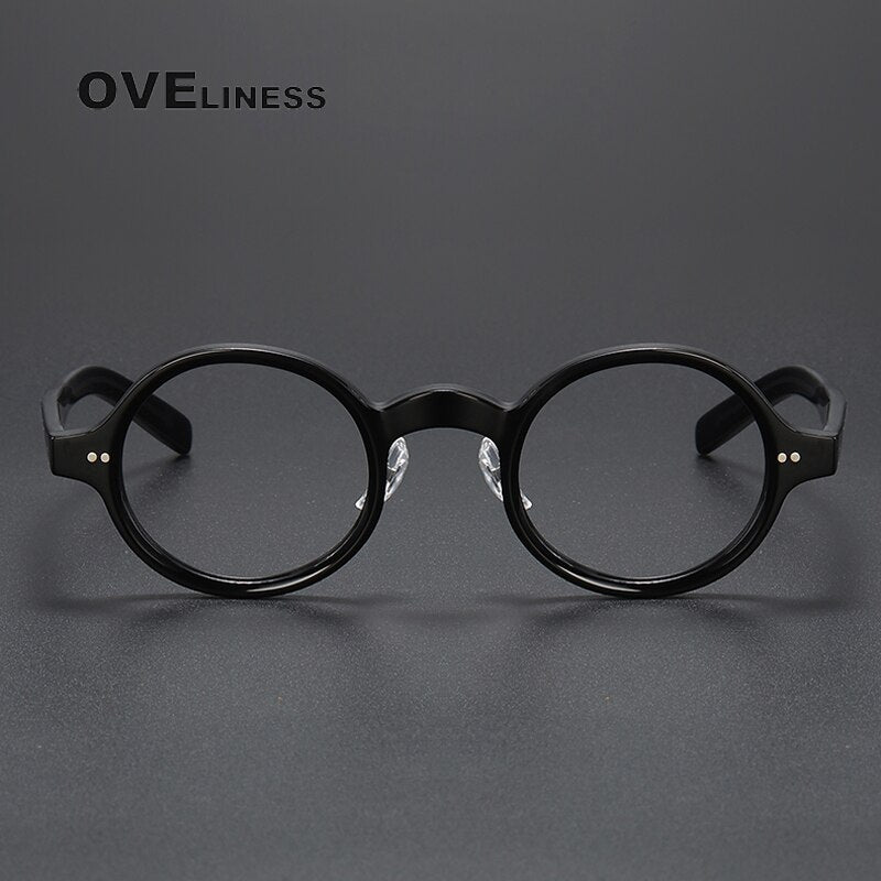 Oveliness Unisex Full Rim Roun Acetate Eyeglasses 005 Full Rim Oveliness
