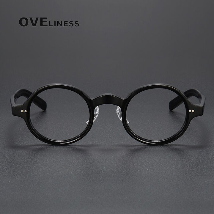 Oveliness Unisex Full Rim Roun Acetate Eyeglasses 005 Full Rim Oveliness