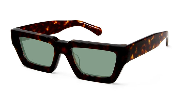 Esnbie Unisex Full Rim Brow Line Square Acetate Sunglasses 101023