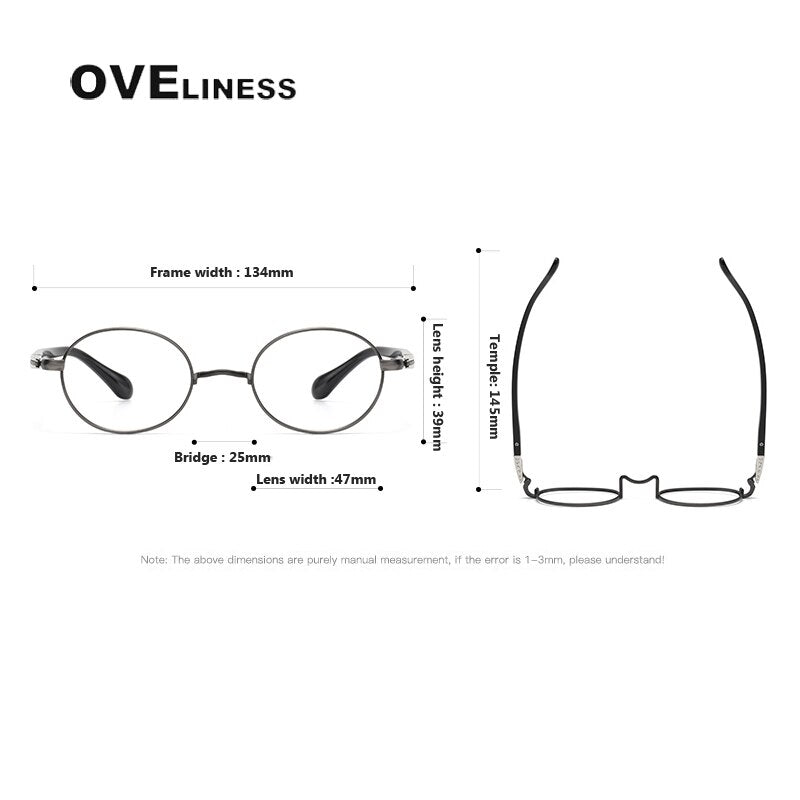 Oveliness Unisex Full Rim Oval Acetate Titanium Eyeglasses Ks119 Full Rim Oveliness