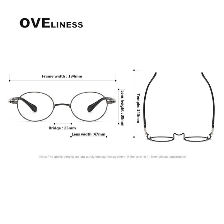 Oveliness Unisex Full Rim Oval Acetate Titanium Eyeglasses Ks119 Full Rim Oveliness