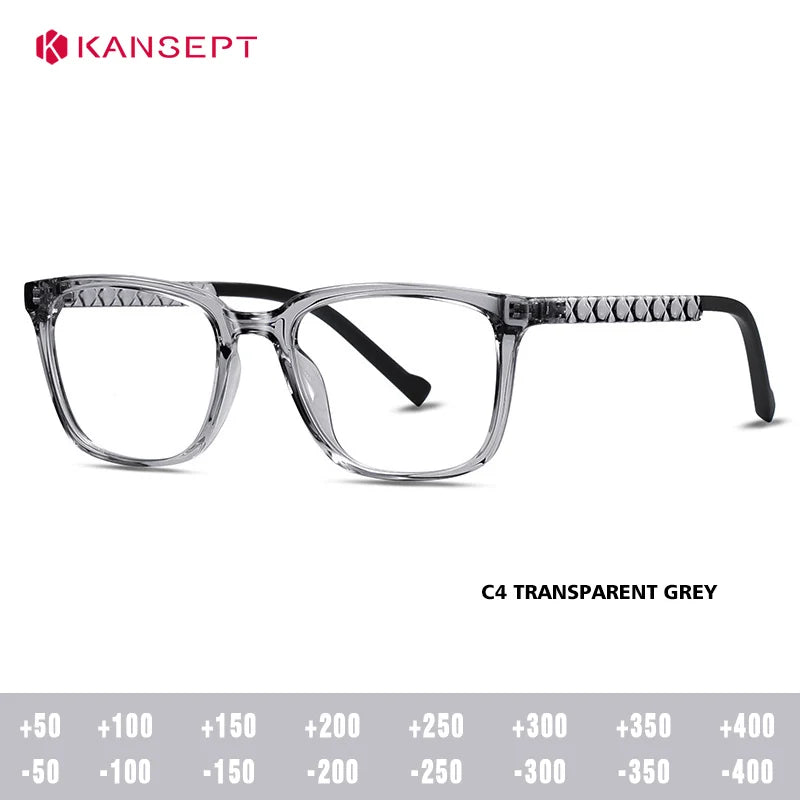 Kansept Unisex Full Rim Square Tr 90 Alloy Reading Glasses 62017