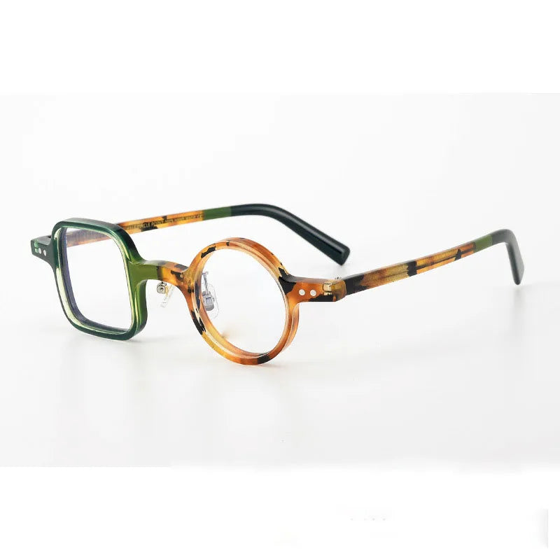 Nobler Unisex Full Rim Irregular Square Round Acetate Eyeglasses H057 Full Rim Nobler