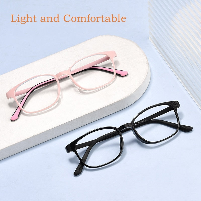 Yimaruili Unisex Youth Full Rim Square Tr 90 Titanium Eyeglasses 99903t Full Rim Yimaruili Eyeglasses