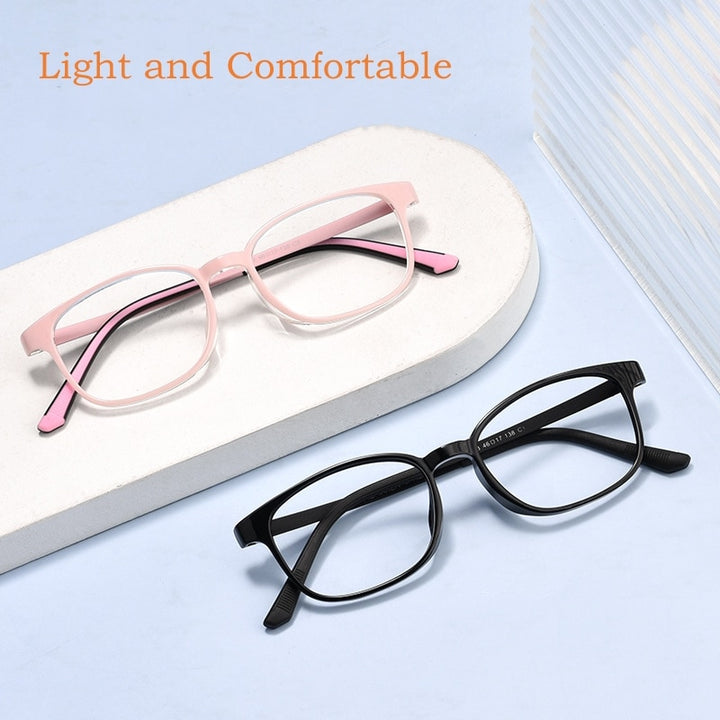 Yimaruili Unisex Youth Full Rim Square Tr 90 Titanium Eyeglasses 99903t Full Rim Yimaruili Eyeglasses
