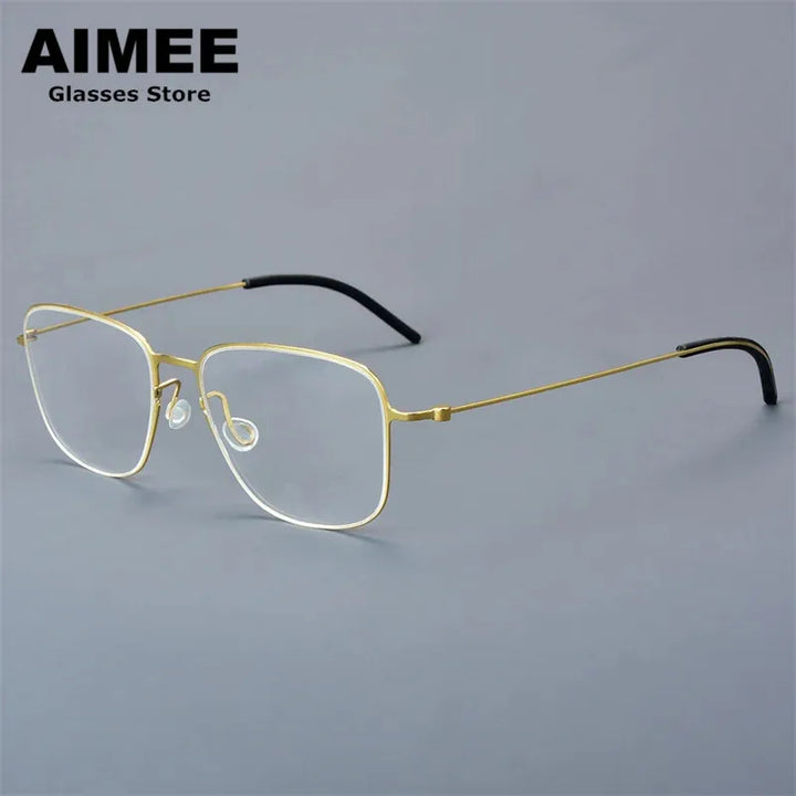 Aimee Women's Full Rim Polygon Screwless Titanium Eyeglasses 550611