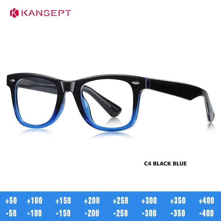 Kansept Unisex Full Rim Square Tr 90 Alloy Reading Glasses 62028