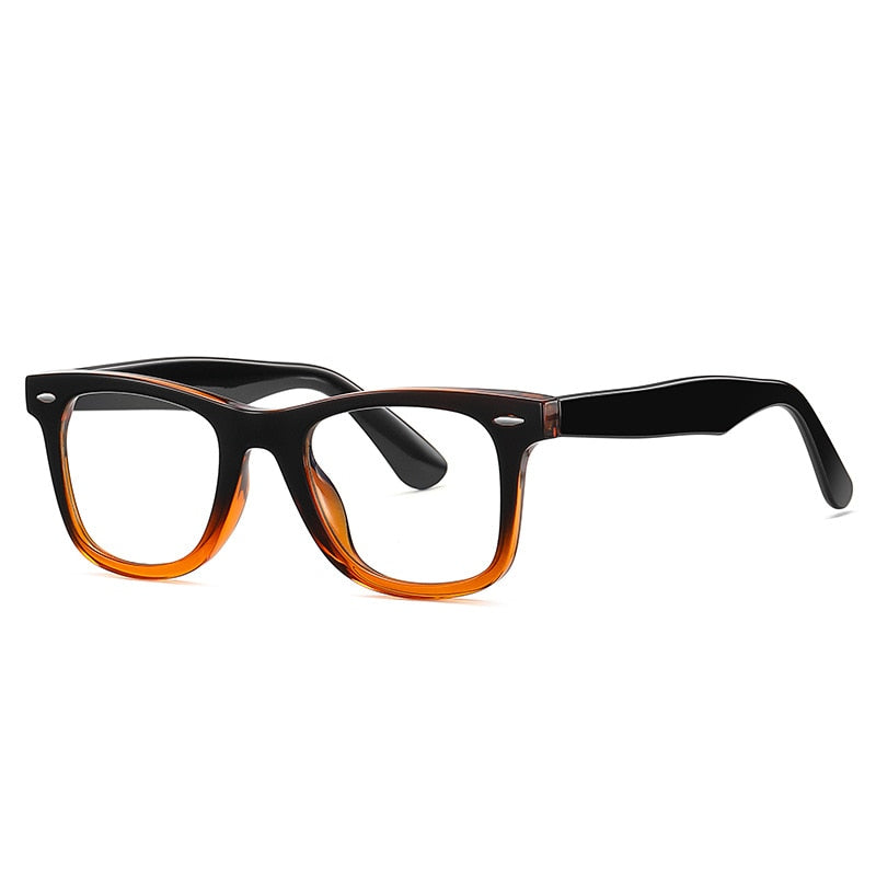 Yimaruili Unisex Full Rim Square Tr 90 Acetate Alloy Eyeglasses  2102 Full Rim Yimaruili Eyeglasses C5