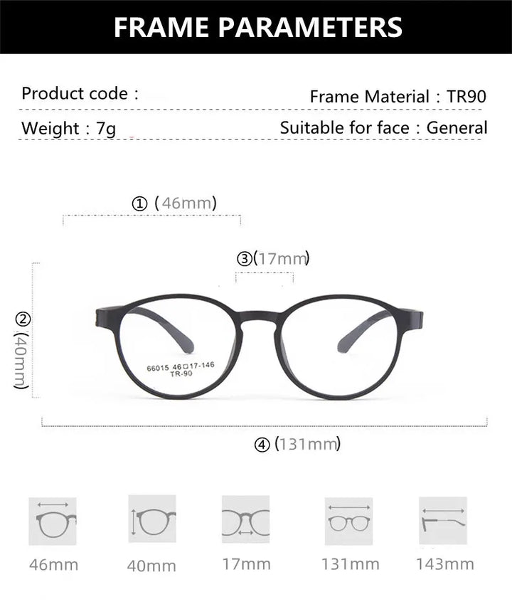Kocolior Unisex Full Rim Oval Tr 90 Acetate Hyperopic Reading Glasses 66015 Reading Glasses Kocolior