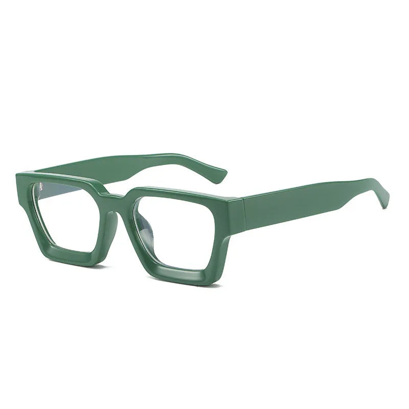 Kocolior Unisex Full Rim Square Acetate Hyperopic Reading Glasses 229402 Reading Glasses Kocolior Green 0